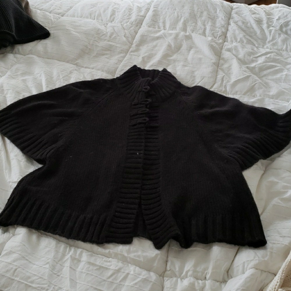 Black Poncho Sweater.